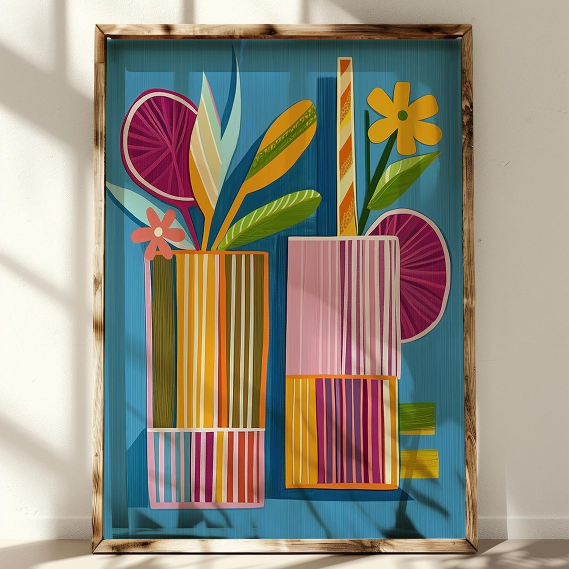 Modern Cocktail Poster Colorful Abstract Drink Art Print Bold Bar Wall Decor Mid Century Kitchen Home Bar - Image 4