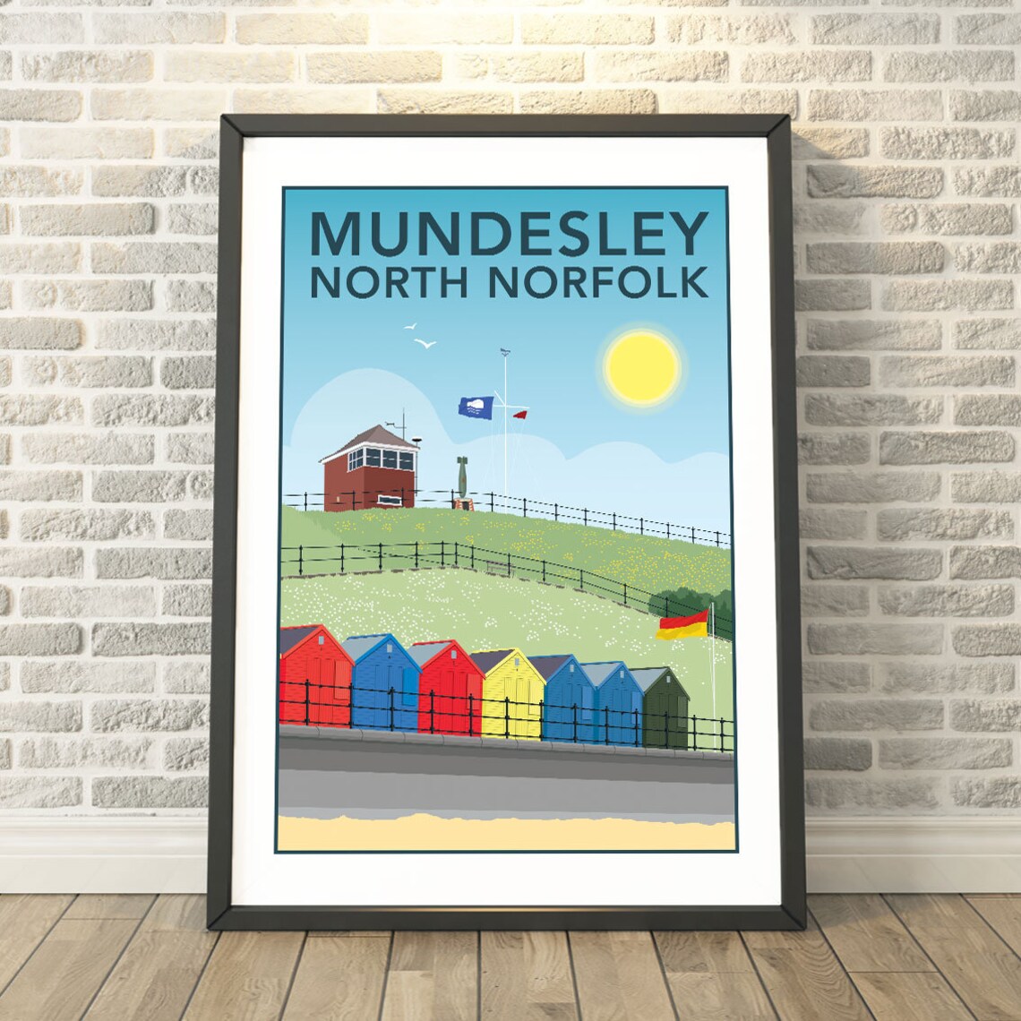 Mundesley North Norfolk Travel Poster, Memory Capture