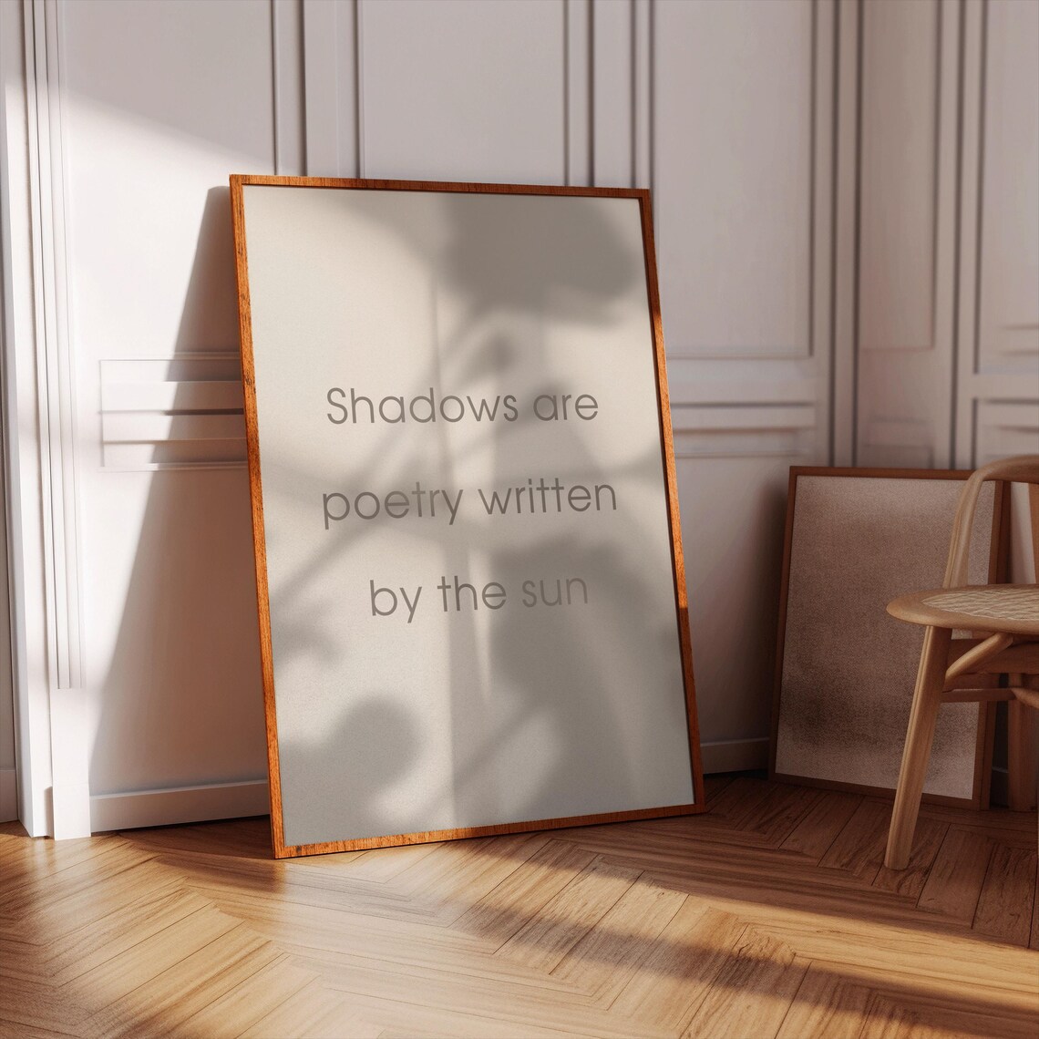 Shadows Are Poetry Written By The Sun Minimalist Quote Poster Art