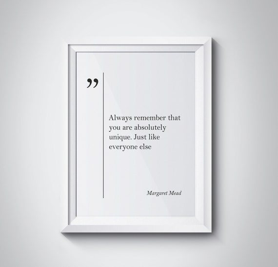 Margaret Mead Quotes Motivation Poster Margaret Mead Wall Art Inspirational Margaret Mead Art Motivational Print Daughter Gift Minimalism