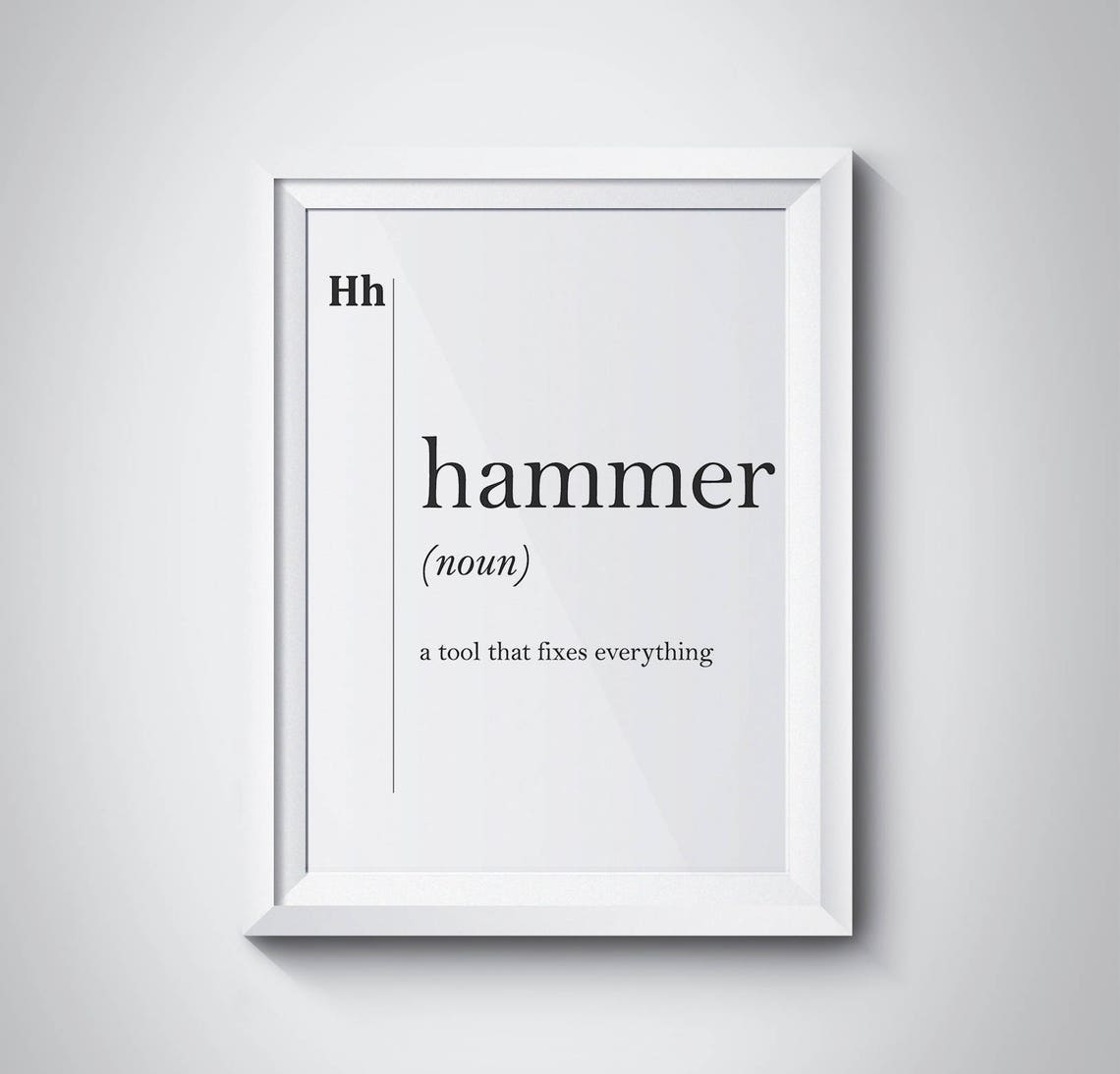 Hammer Funny Dictionary Definition Typography Quote Humor Poster
