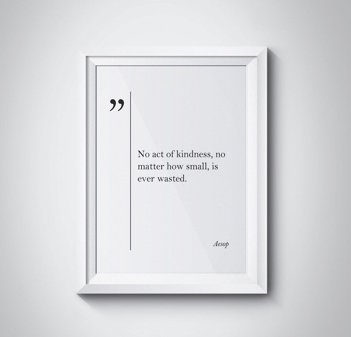 Aesop No Act of Kindness Wasted Quote Print for Kids Room Decor