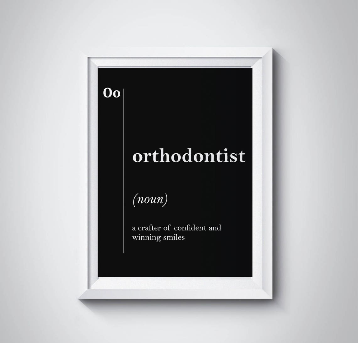 Orthodontist Funny Dictionary Definition Dental Typography Poster