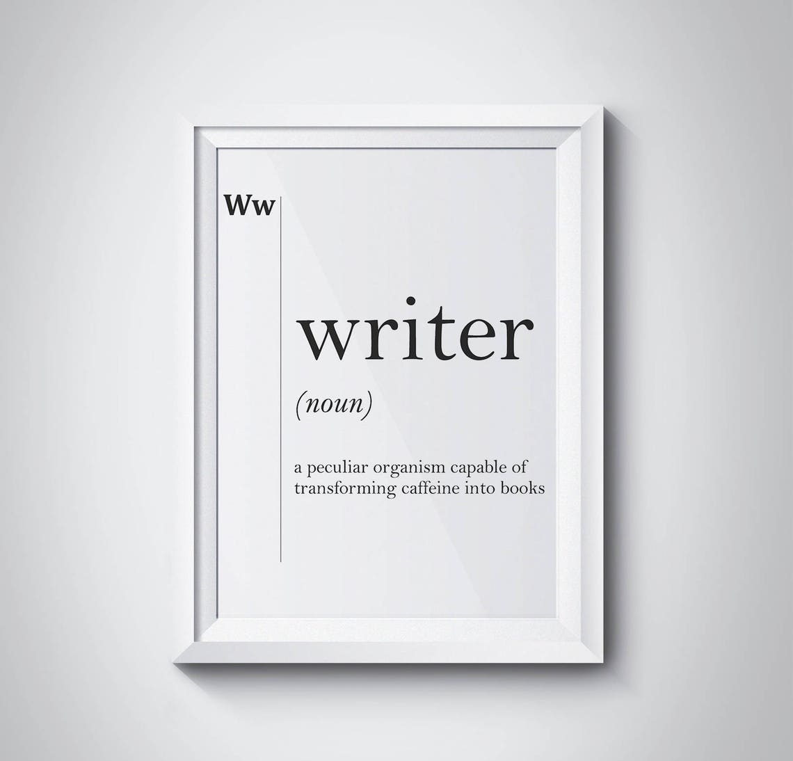 Writer Funny Definition Author Coffee Lover Bookish Dictionary Poster