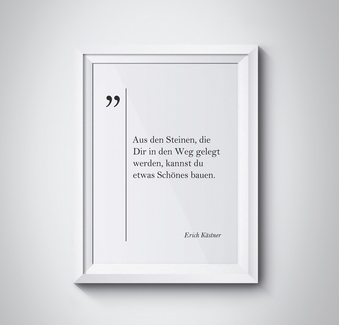 Erich Kästner German Quote Steinen Schönes Bauen Inspiration Poster