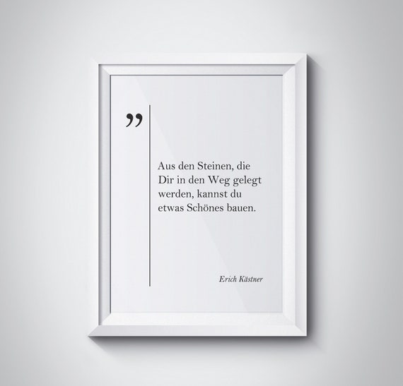 Erich Kstner Quote Deutsche Zitaten German Quotes Inspiring Quotes German Wall Art Motivation Gift Inspiring Wall Art Quotes In German