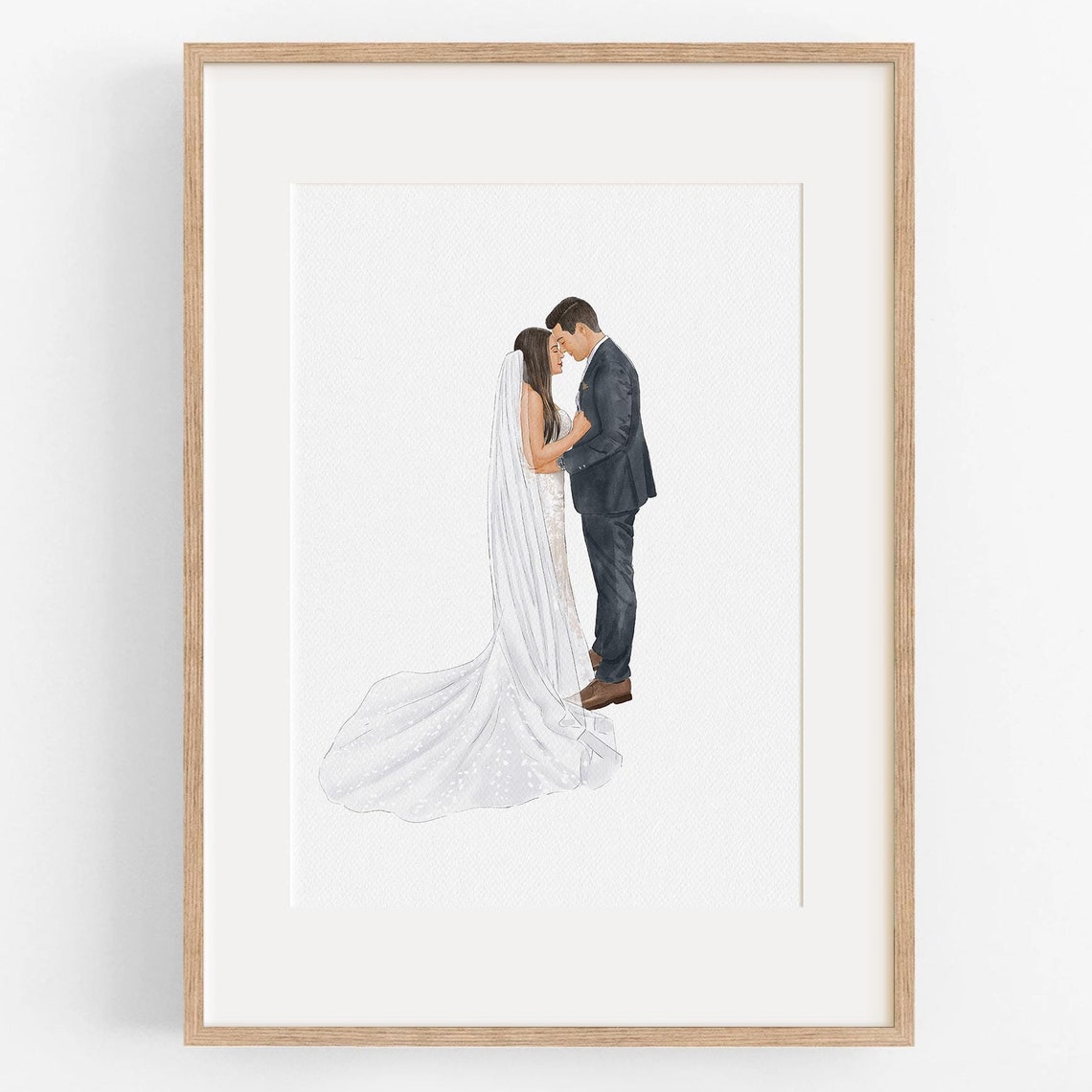 Anniversary Gifts For Wife Husband Couple Portrait Custom Portrait From Photo Personalized Wedding Gift Watercolor Painting Family Gift