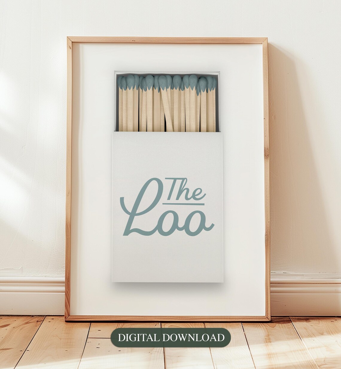 Bathroom Matchbooks Funny Sign, Guest Decor Art Print