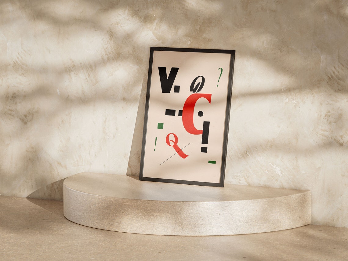 Scattered Letters Alphabet Bold Typography Abstract 3 Pack Poster - Image 4
