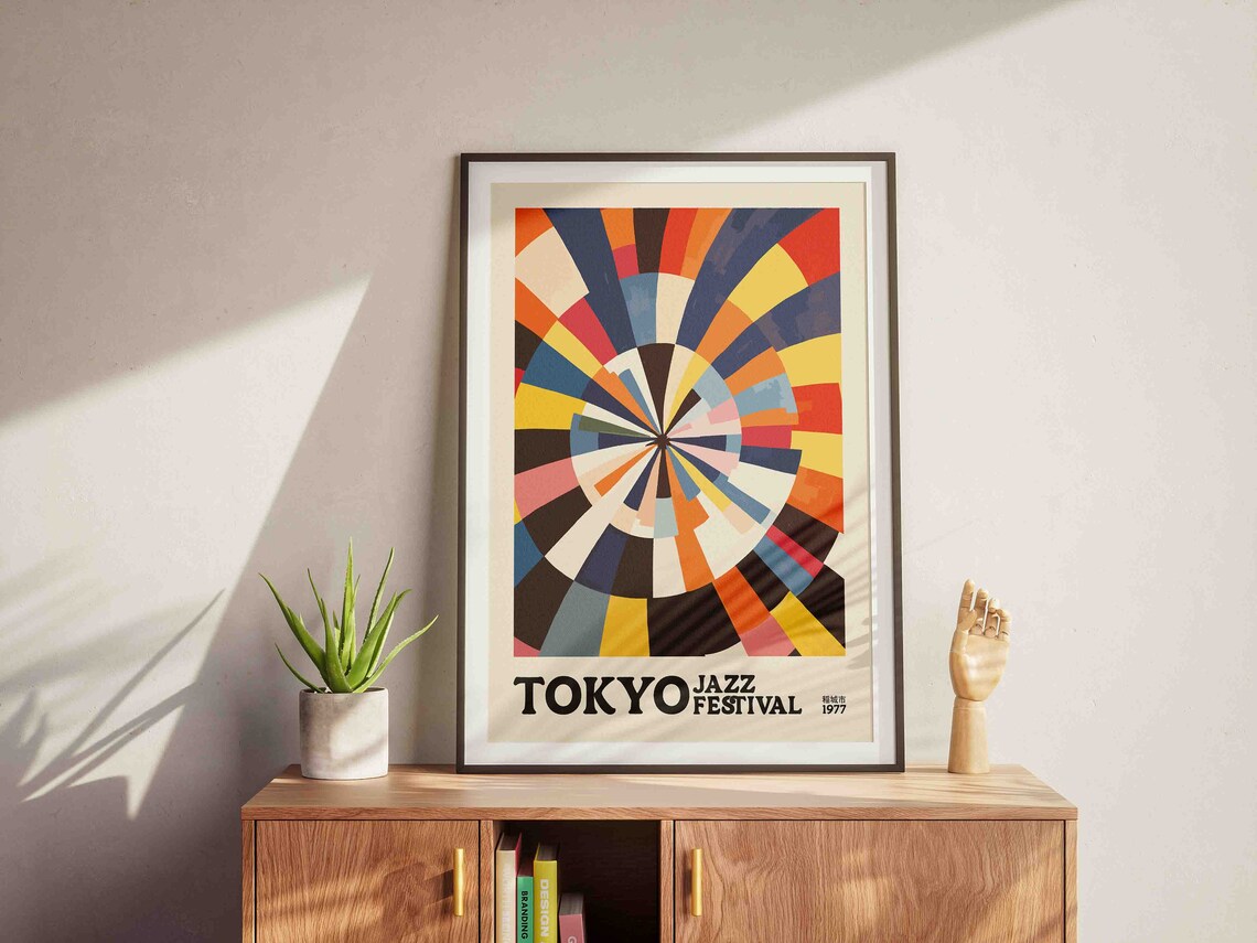 Vintage Tokyo Jazz Festival Poster, Mid-Century Modern - Image 4