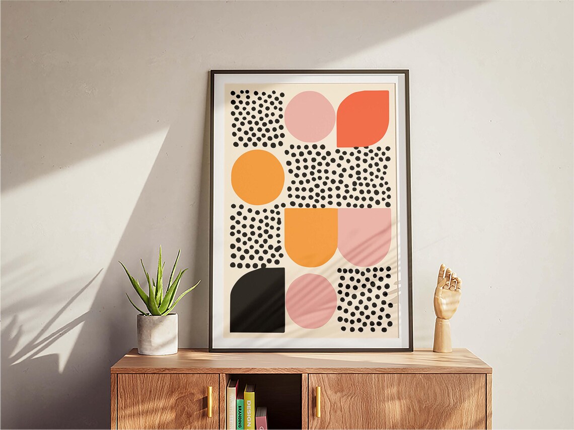 Abstract Colorful Mid Century Poster Print - Image 3