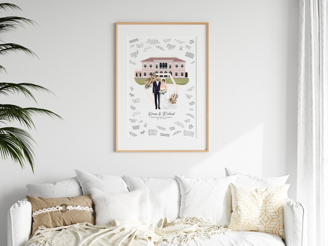 Wedding Venue Mansion Portrait Guest Book Alternative Poster - Image 3