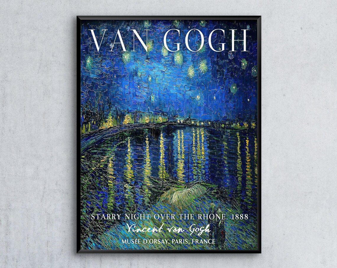 Vincent Van Gogh Starry Night Over the Rhone Art Print - Image 2