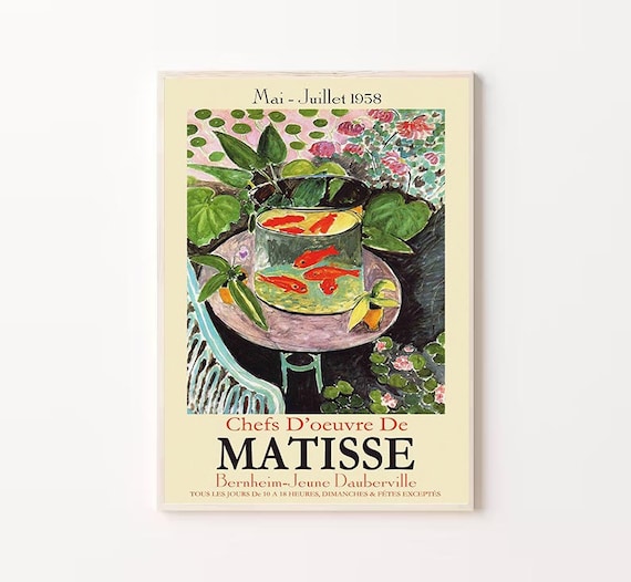Henri Matisse Goldfish Bowl 1958 Bernheim Jeune Exhibition Poster