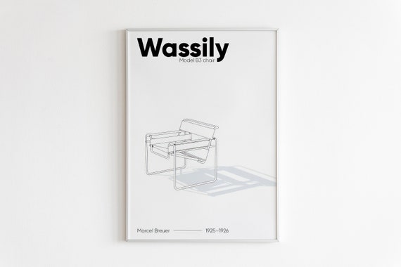 Original Wassily Chairs Poster Bauhaus Exhibition Poster Wassily Wall Art Iconic Mid Century Chairs Poster Furniture Bauhaus Design