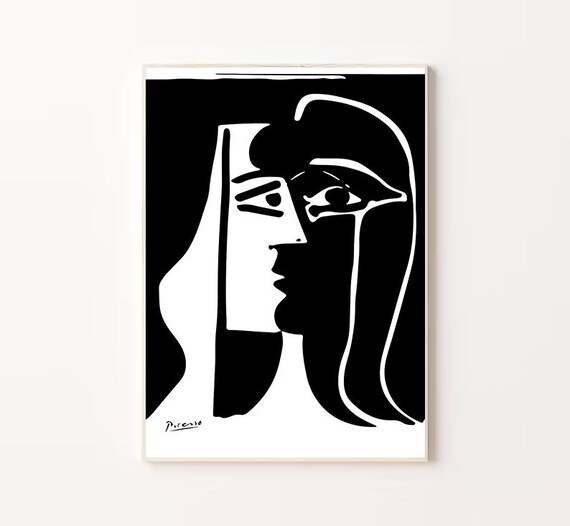 Picasso Art Print Modern Art Print Picasso Print Picasso Kiss Print Picasso Art Minimal Art Print Picasso Poster Matisse Art