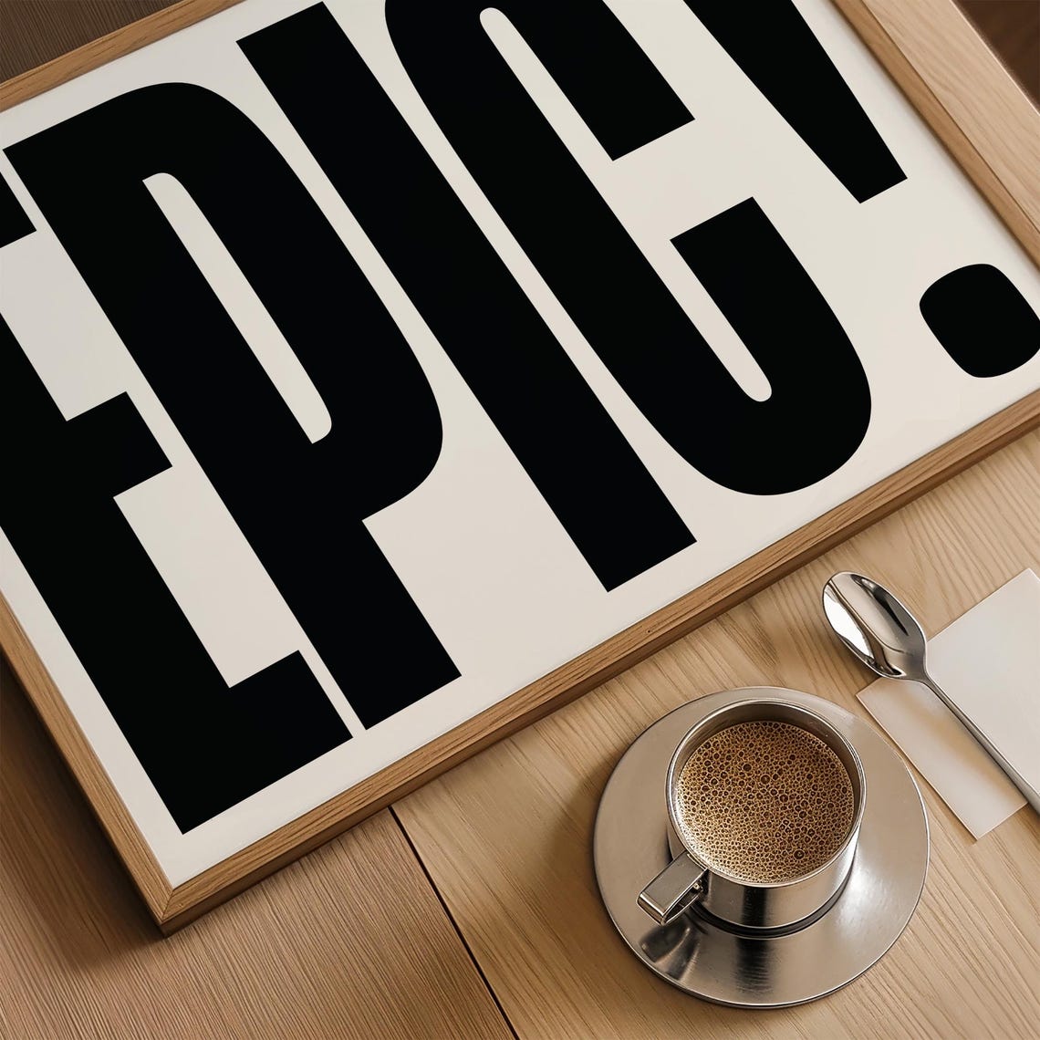Epic Bold Typography Poster White Black Lettering Modern Wall Decor - Image 2