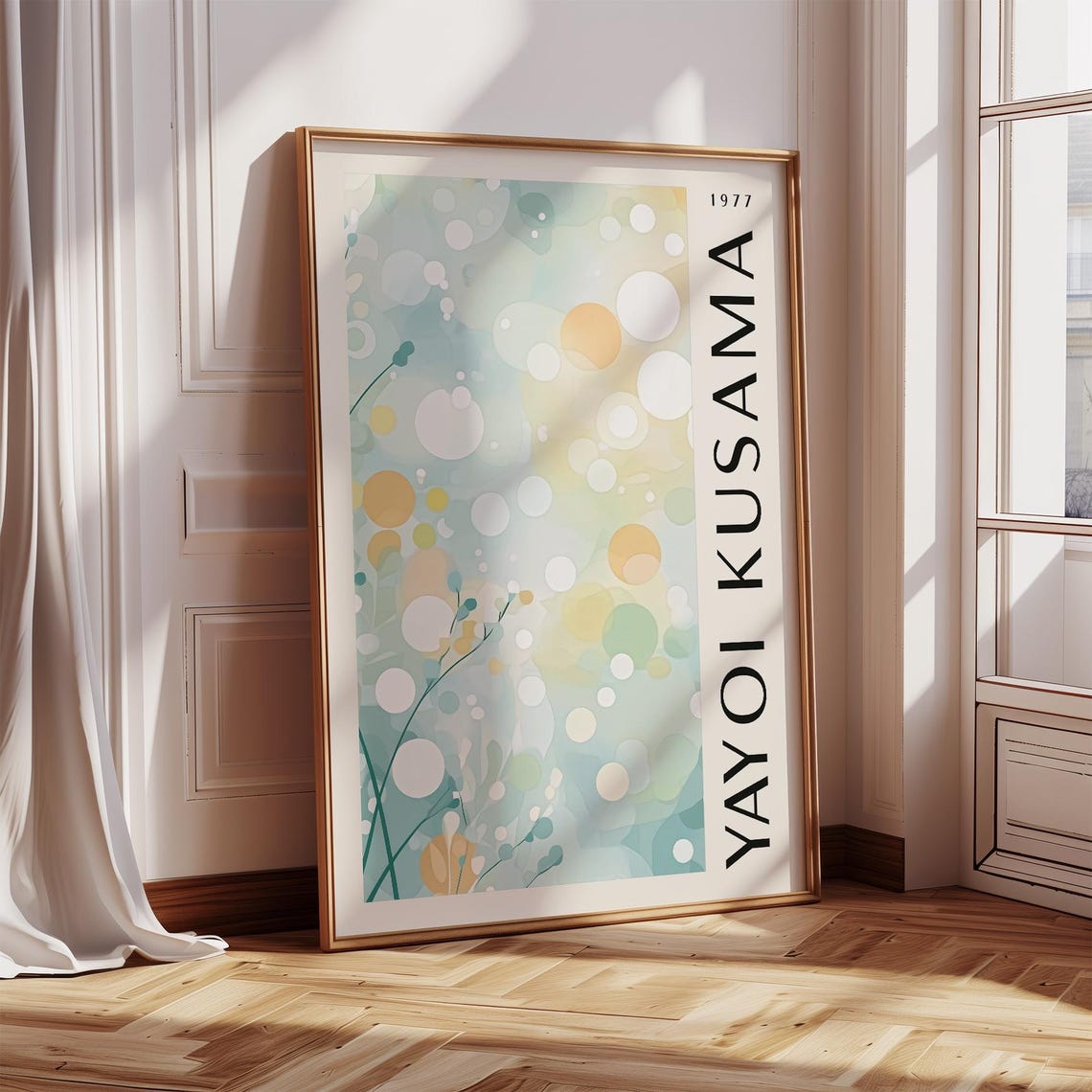 Yayoi Kusama 1977 Pastel Bubble Soft Watercolor Abstract Poster