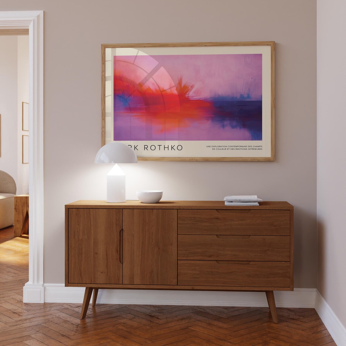 Mark Rothko Red and Purple Blazing Abstract Sunrise Art Poster - Image 3