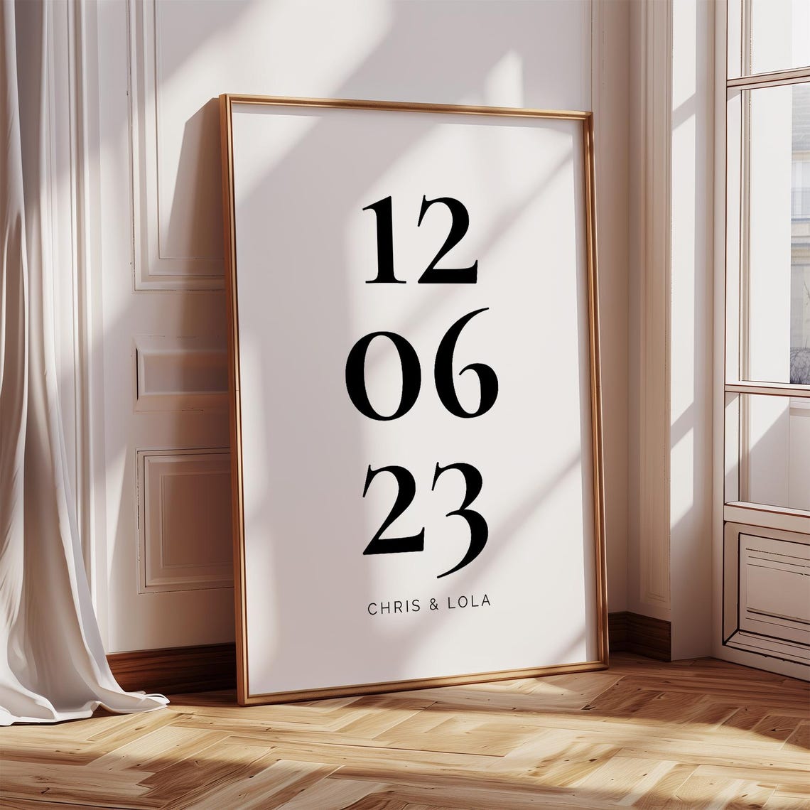 Personalized Special Date Typography Minimalist Keepsake Wall Poster - Image 4