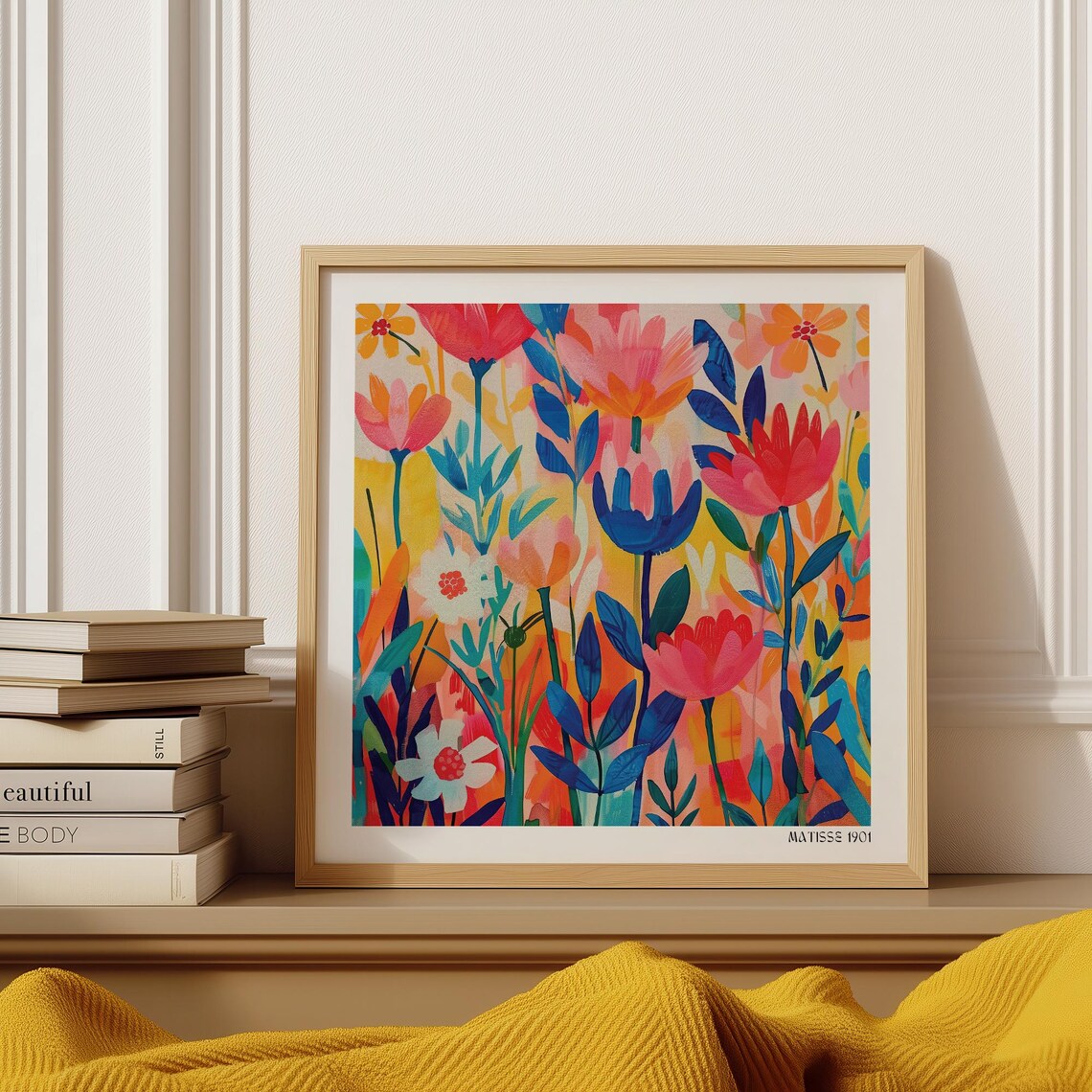 Matisse Vibrant Colorful Abstract Floral Garden Blooms Poster