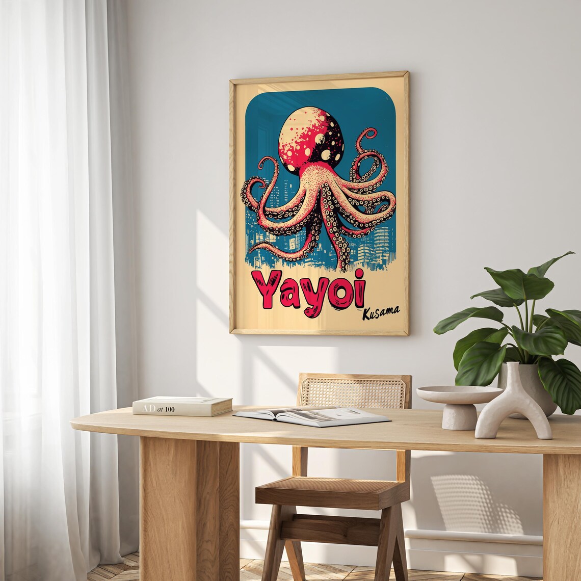 Octopus Wall Art For Teen Room Poster Of Octopus Poster For Dorm Room Bold Wall Art Octopus Print Retro Japanese Print Yayoi Kusama Poster - Image 3