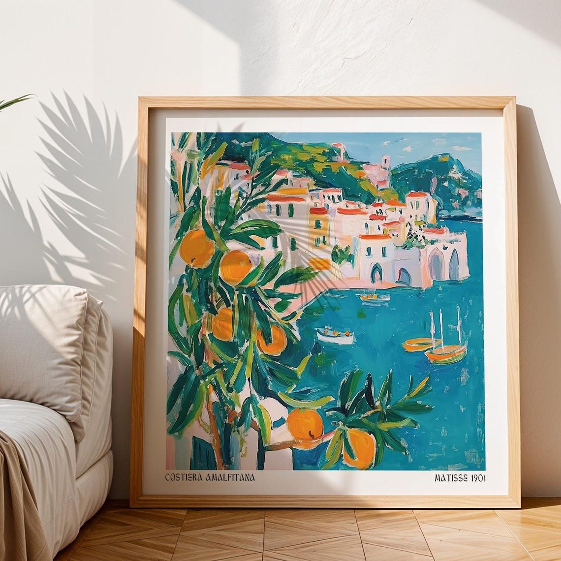 Amalfi Coast Matisse Print Italian Riviera Wall Art Mediterranean Impressionist Poster For Home Decor Restaurant Bar Dining Room Kitchen - Image 3