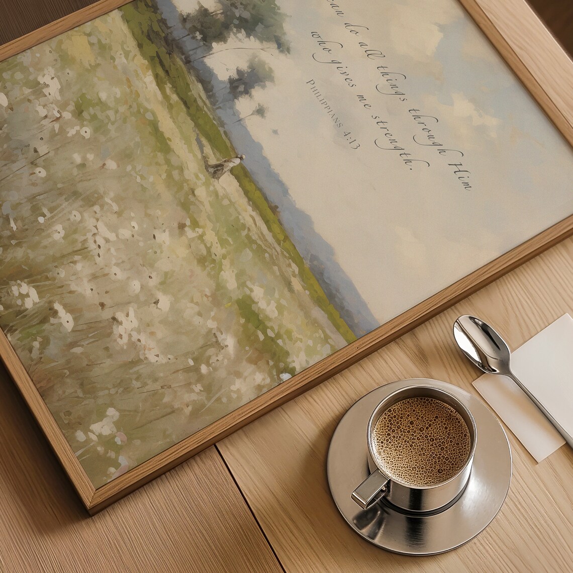 Philippians 4:13 Wildflower Farmhouse Scripture Art Print - Image 5