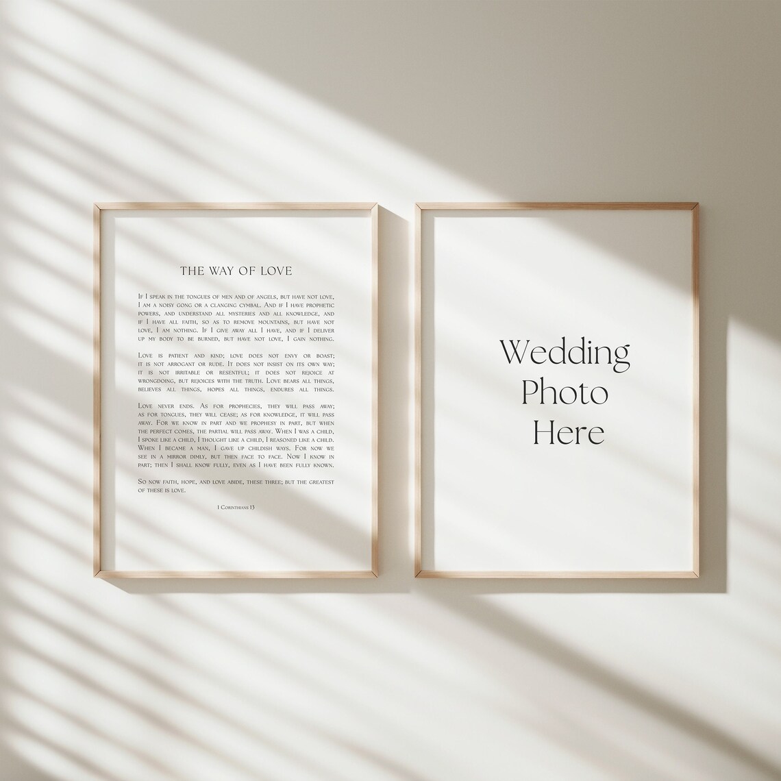 The Way Of Love 1 Corinthians 13 Wedding Photo Scripture Poster Set - Image 5