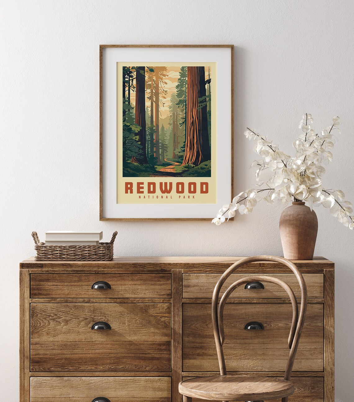 Redwood National Park Vintage Travel Poster California - Image 3