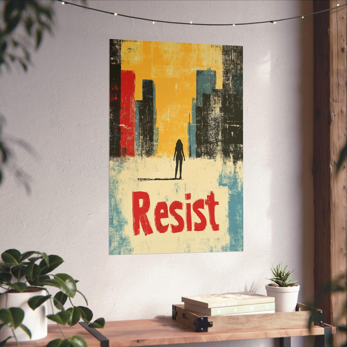 Resist Activist Abstract Art Print, Home Office Decor - Image 4