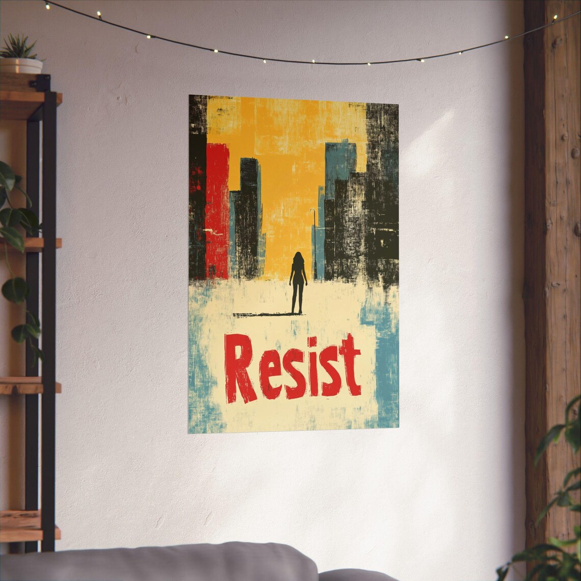 Resist Activist Abstract Art Print, Home Office Decor - Image 3