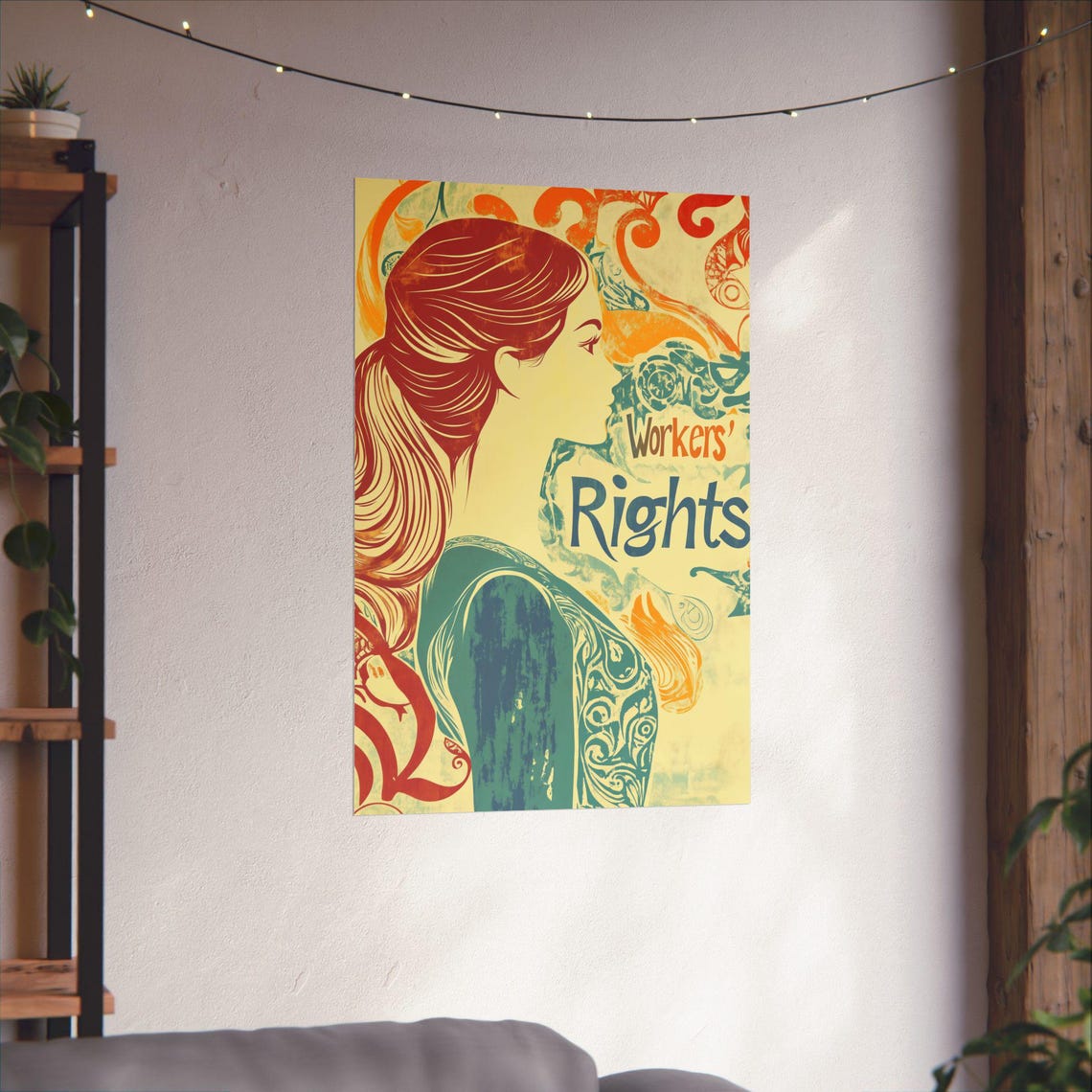 Workers Rights Poster Wall Art Bold Statement Poster Supporting Organized Labor And Union Rights For Home Office Or Dorm Decor - Image 3