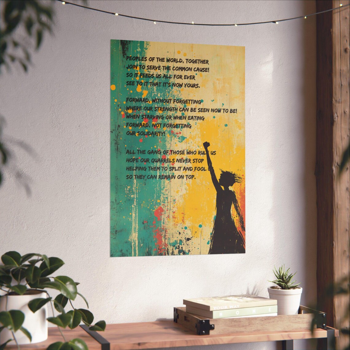 Bertolt Brecht Solidarity Song Protest Poetry Fist Raised Poster Art - Image 4