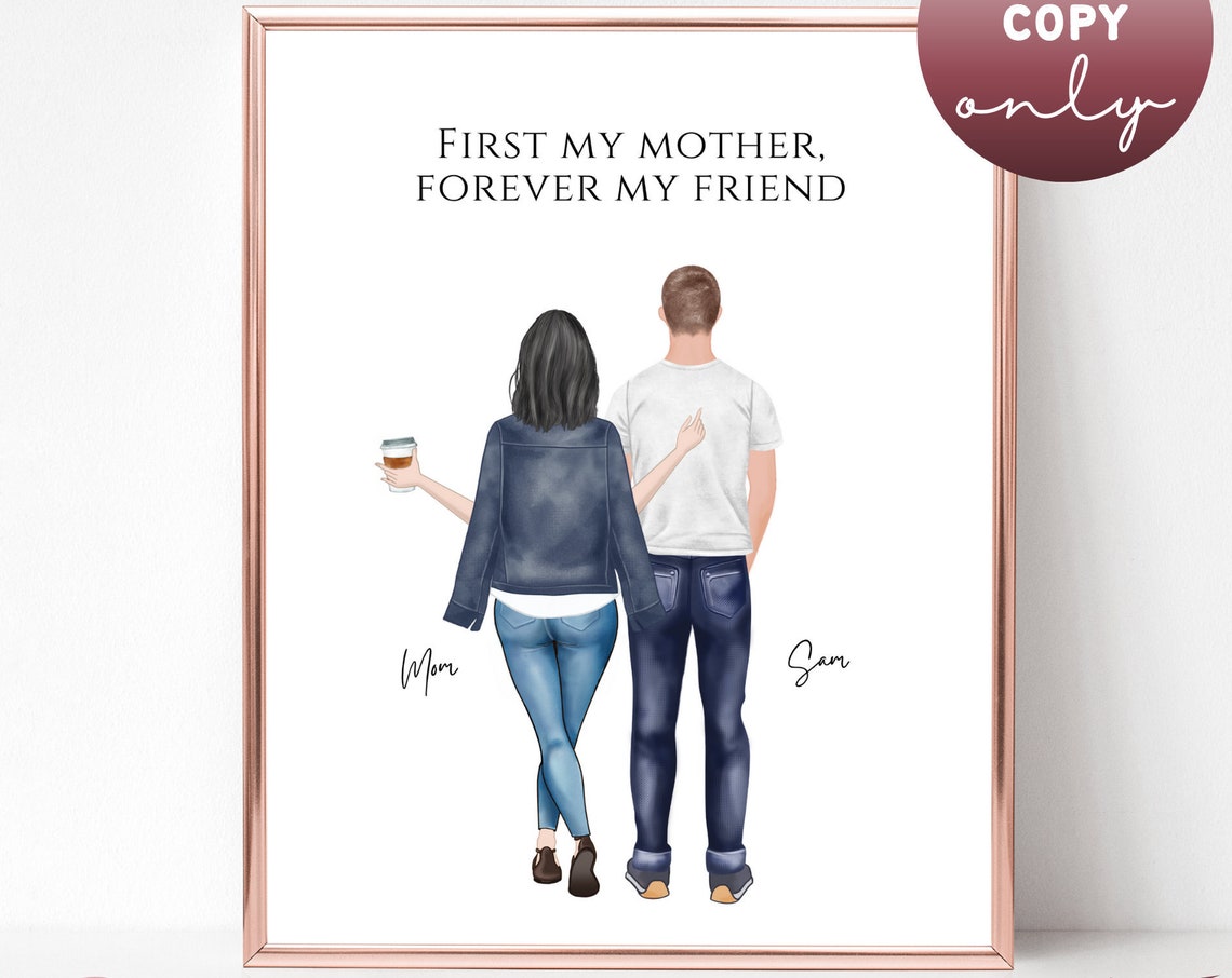 Mother And Son Walking Together Forever My Friend Gift Poster