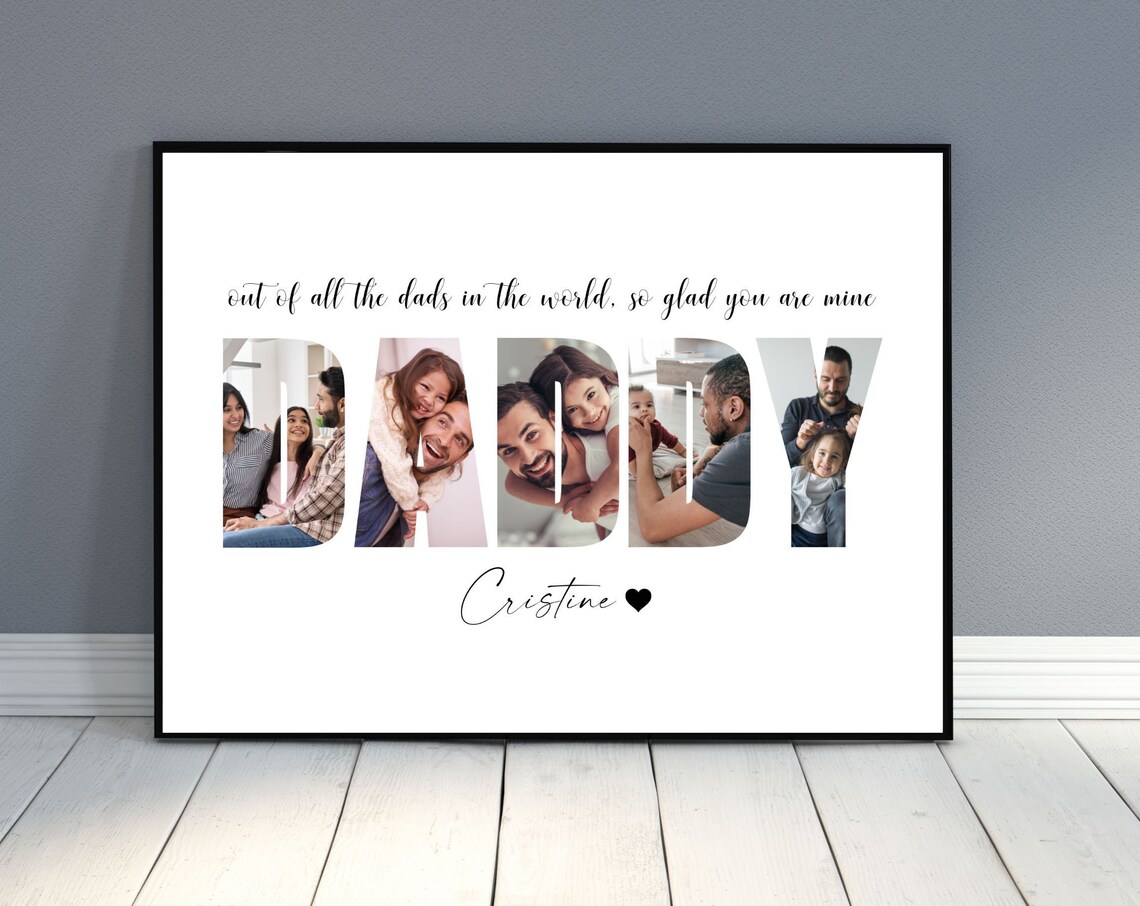 Daddy Photo Collage DIY Canva Template, Best Gift - Image 2