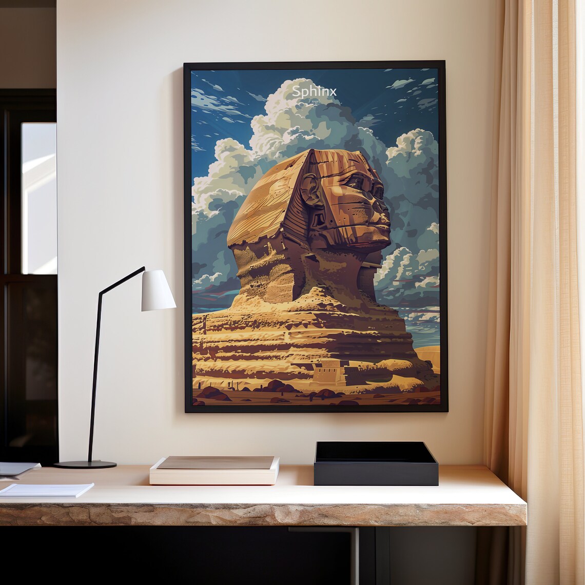 Sphinx Poster, Egypt Desert Sunlight - Image 2