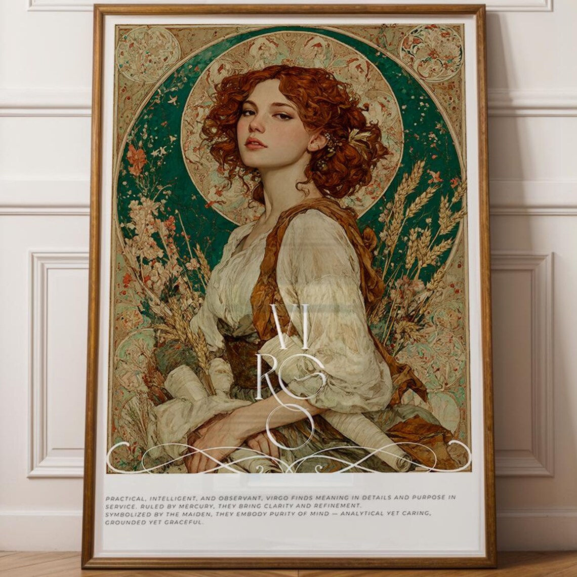 Virgo Zodiac Astrology Poster, Art Print