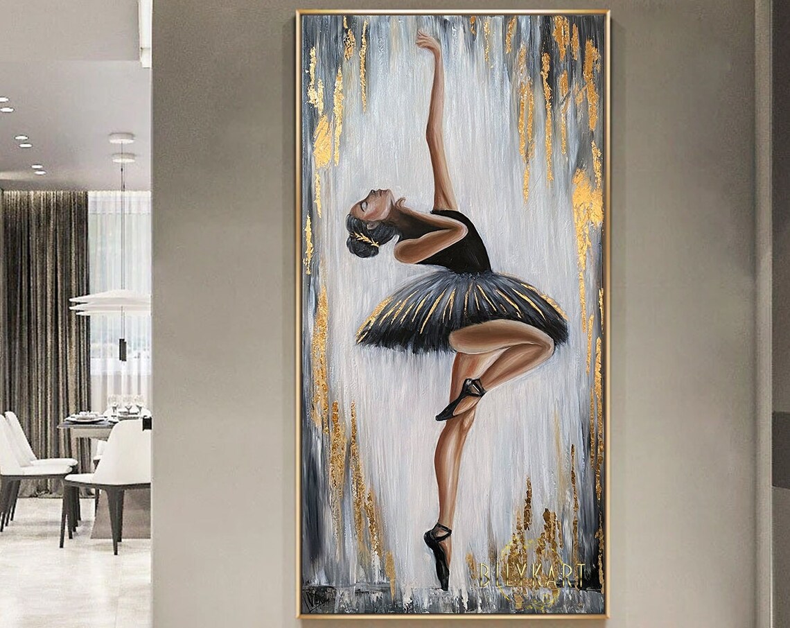 Abstract Ballerina, Black Ballet Wall Art Print - Image 2