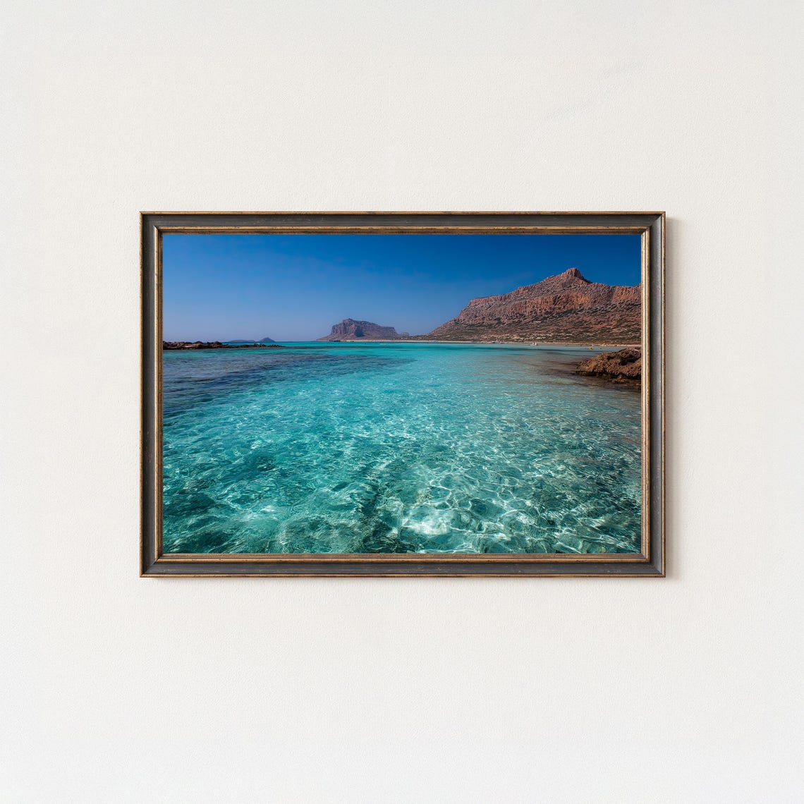 Balos Lagoon Crete Turquoise Water Rocky Coastline View Poster
