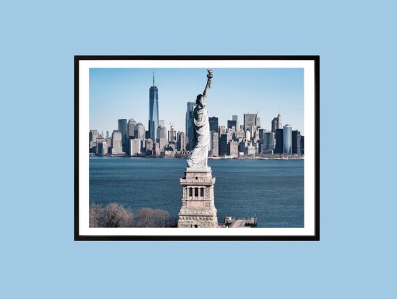 Statue Of Liberty New York City Manhattan Skyline Photo Poster