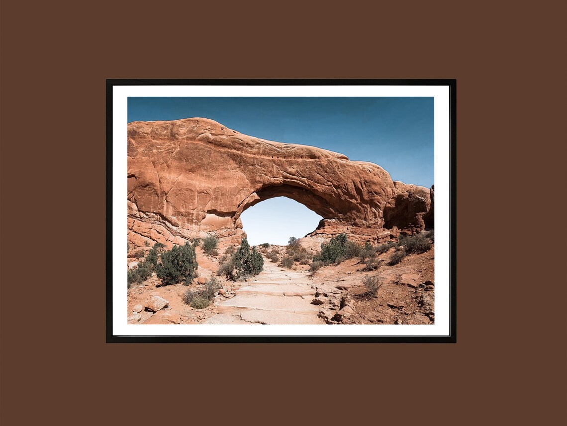 Arches National Park Utah Red Rock Desert Arch Photography Poster