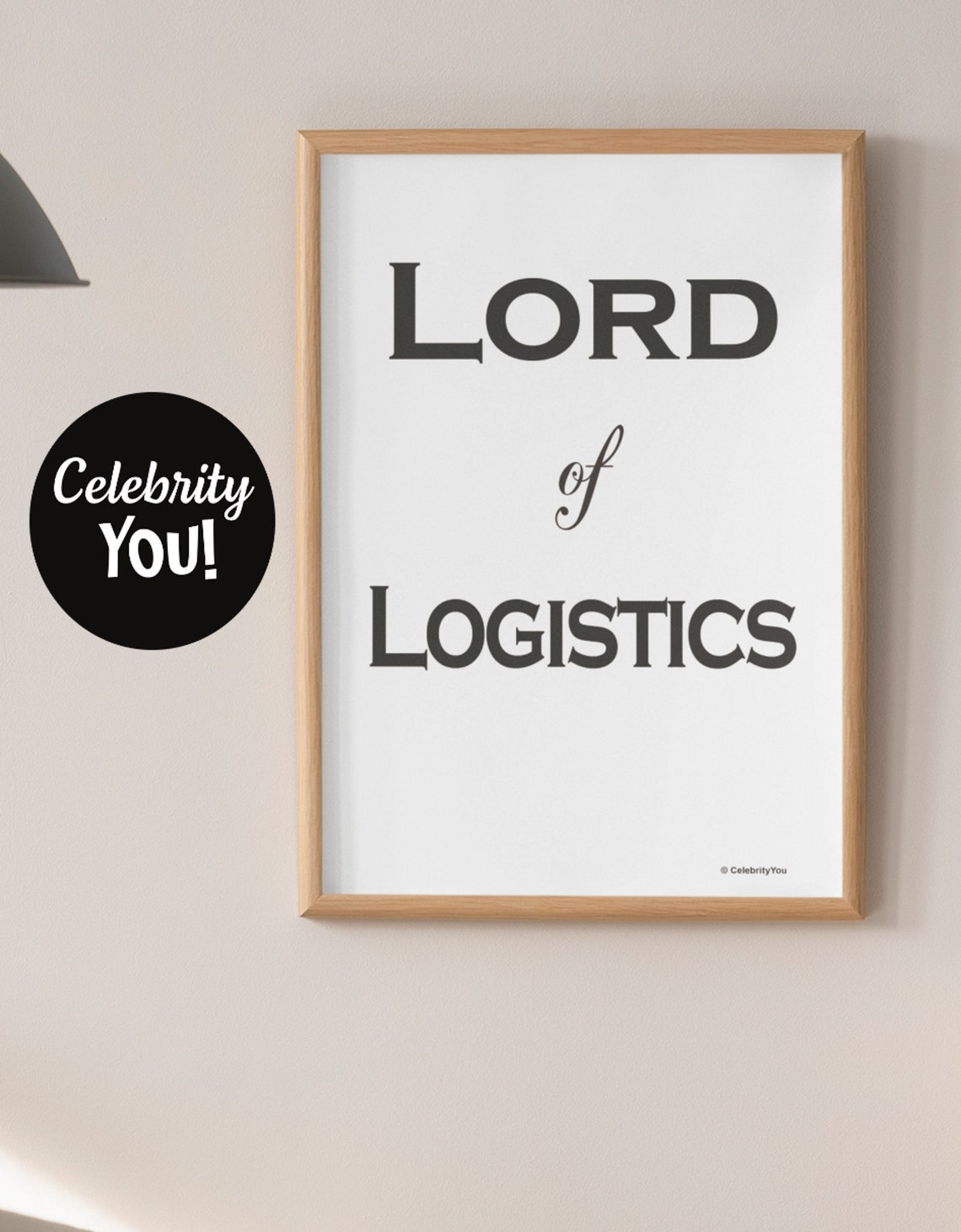Lord of Logistics Bold Supply Chain Office Gift for Him Wall Art - Image 3