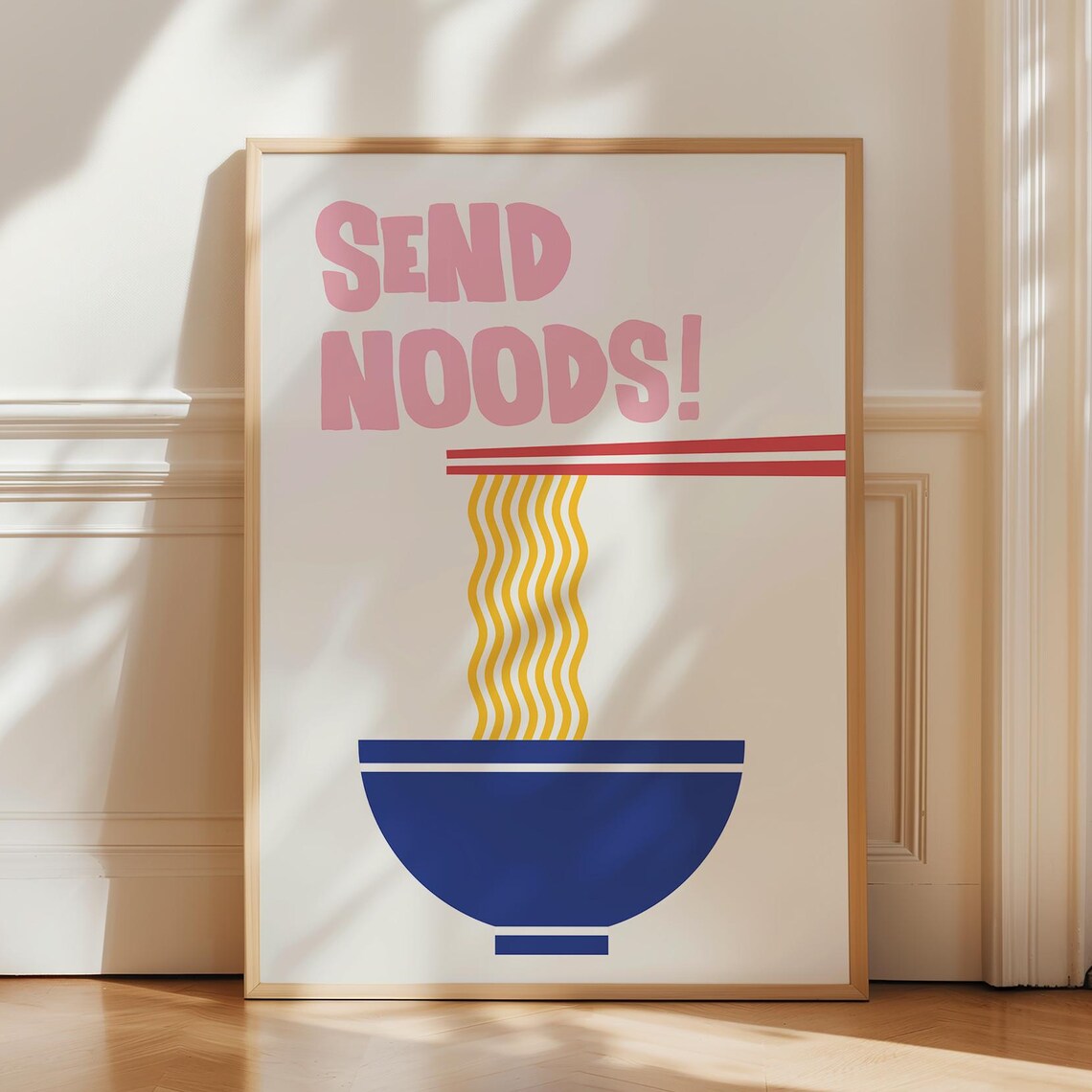 Send Noods Asian Food Kitchen Wall Art Print