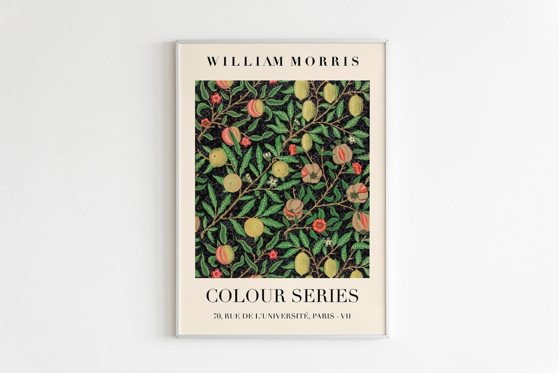 William Morris Colour Series Fruit Blossom Pattern Exhibition Poster