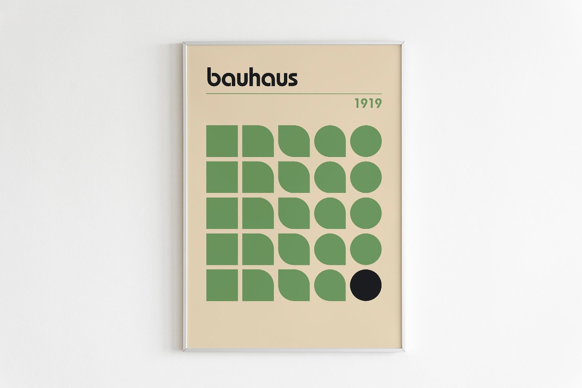 Bauhaus Ausstellung 1923 Vintage Mid-Century Poster