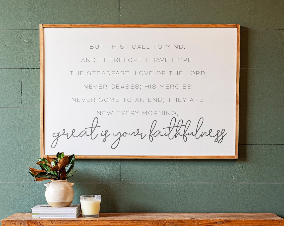 Great Is Thy Faithfulness Scripture Wall Art Print