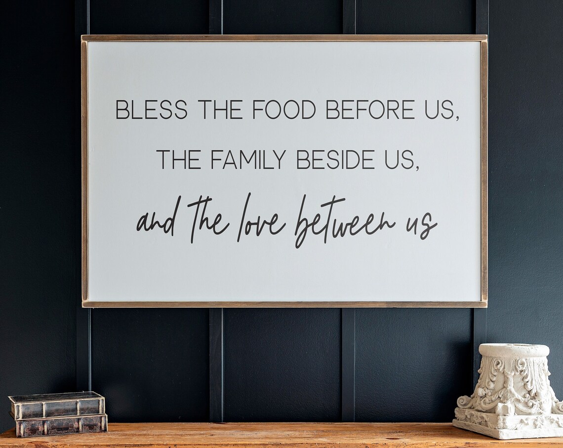 Bless The Food Before Us Scripture Wall Art Print
