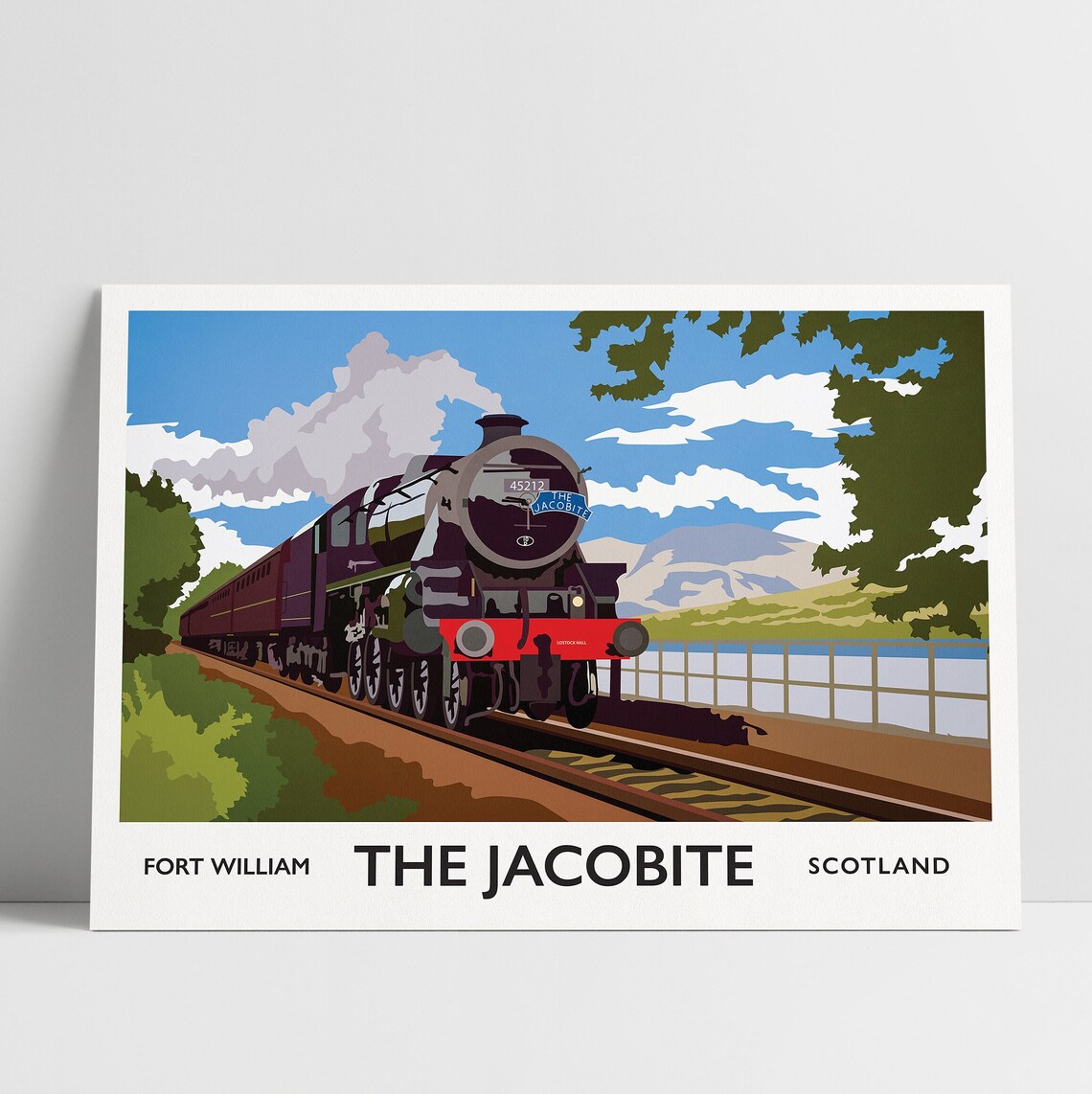 Jacobite Steam Train, West Highland Line Travel Poster