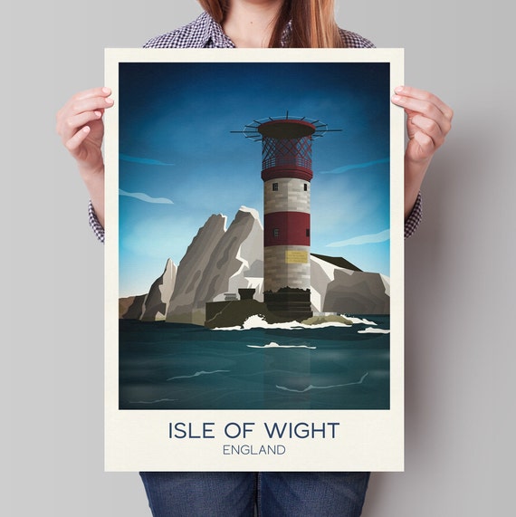 Isle Of Wight Travel Poster The Needles Minimalist Wall Art Prints